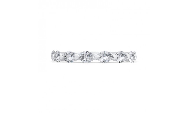 Shah Luxury 14K White Gold Diamond Contour Band