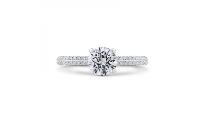 Shah Luxury 14K White Gold Diamond Engagement Ring (Semi-Mount)