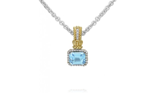 Vahan 14k Gold & Sterling Silver Sky Blue Topaz Pendant