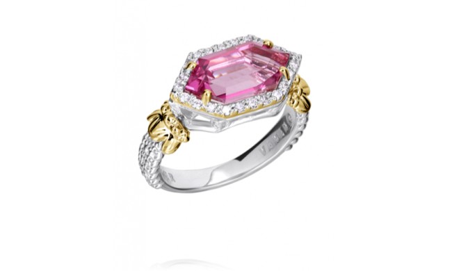 Vahan 14k Gold & Sterling Silver Pink Topaz Ring