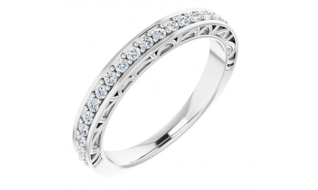 14K White 1/3 CTW Diamond Anniversary Band