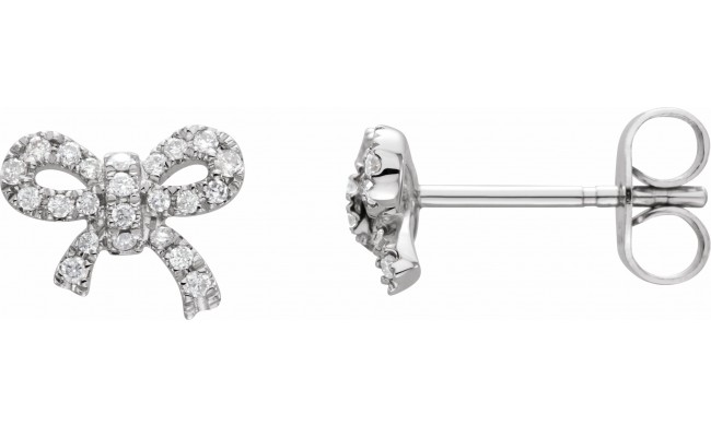 14K White 1/5 CTW Diamond Earrings