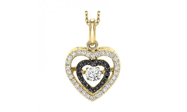 Gems One 14KT Yellow Gold & Diamond Rhythm Of Love Neckwear Pendant  - 3/8 ctw