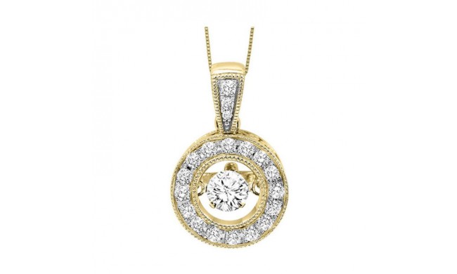 Gems One 14KT Yellow Gold & Diamond Rhythm Of Love Neckwear Pendant   - 1/3 ctw