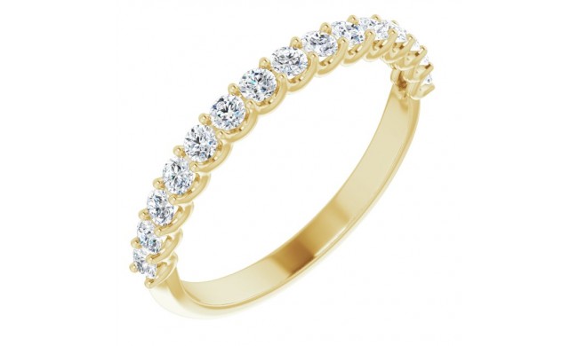 14K Yellow 1/2 CTW Diamond Matching Band