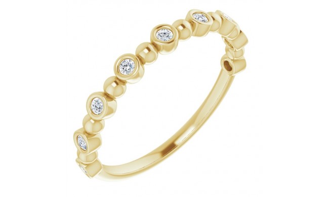 14K Yellow 1/8 CTW Diamond Anniversary Band