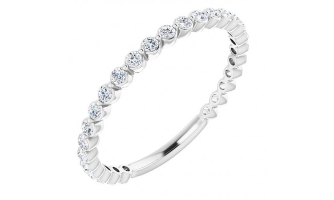 14K White 1/3 CTW Diamond Anniversary Band