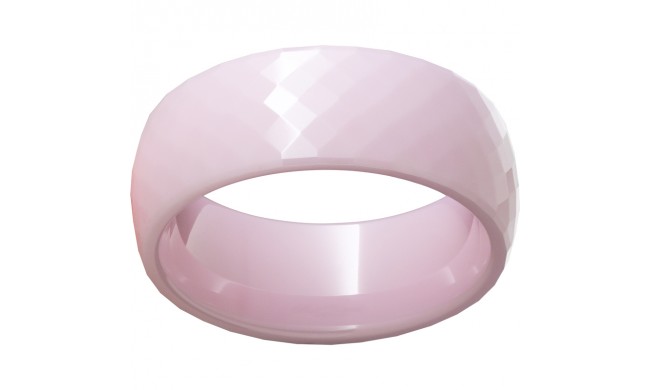 Pink Diamond CeramicDomed Faceted Ring