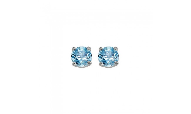 Gems One 14Kt White Gold Blue Topaz (1 Ctw) Earring