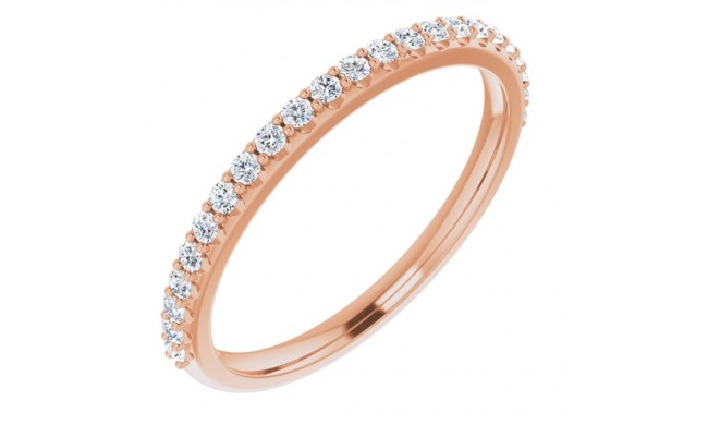 14K Rose 1/5 CTW Diamond Anniversary Band