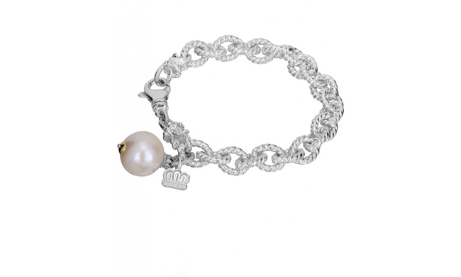 Vahan 14k Gold & Sterling Silver White Pearl Chain Bracelet