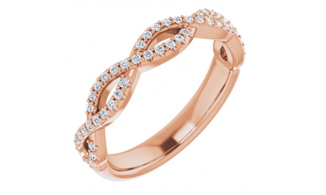 14K Rose 1/5 CTW Diamond Anniversary Band