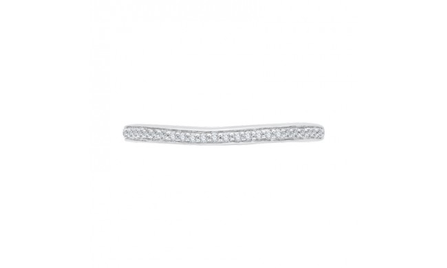 Shah Luxury 14K White Gold Round Diamond Half-Eternity Wedding Band