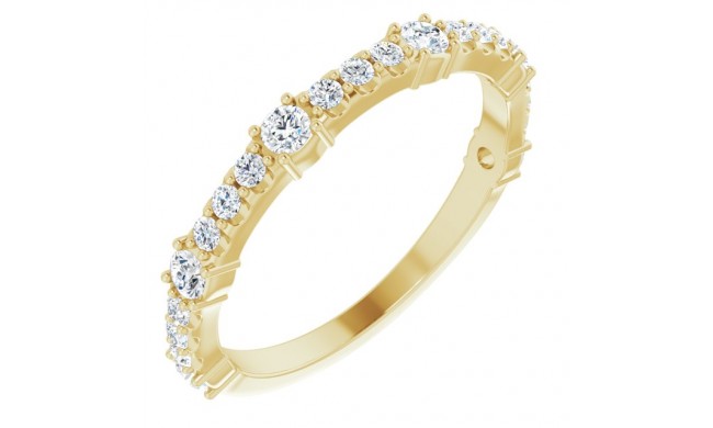 14K Yellow 1/2 CTW Diamond Anniversary Band