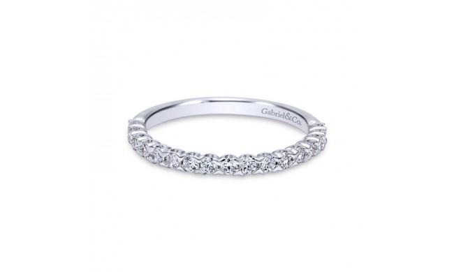 Gabriel & Co. 14k White Gold Contemporary Anniversary Wedding Band