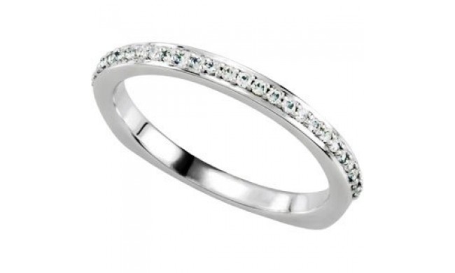 14K White 1/8 CTW Diamond Band