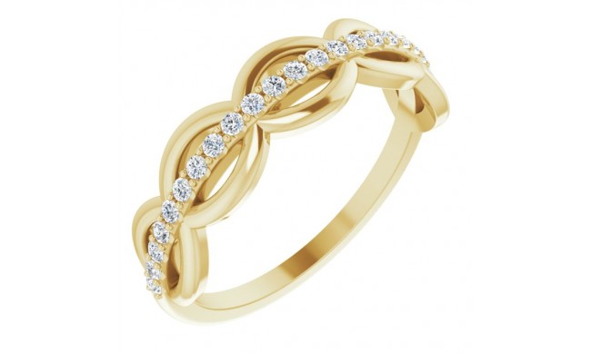 14K Yellow 1/5 CTW Diamond Anniversary Band