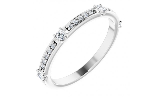 14K White 1/4 CTW Diamond Anniversary Band