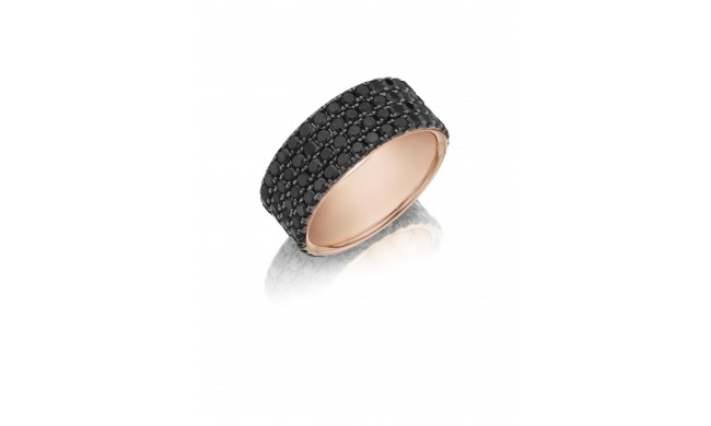 Henri Daussi 9mm Men's Wedding Band MB4 14k Gold Rose 4.90 Ctw.