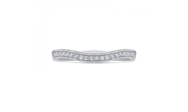 Shah Luxury Round Diamond Wedding Band In 14K White Gold