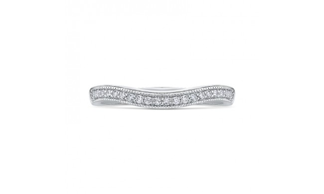 Shah Luxury Round Diamond Wedding Band In 14K White Gold