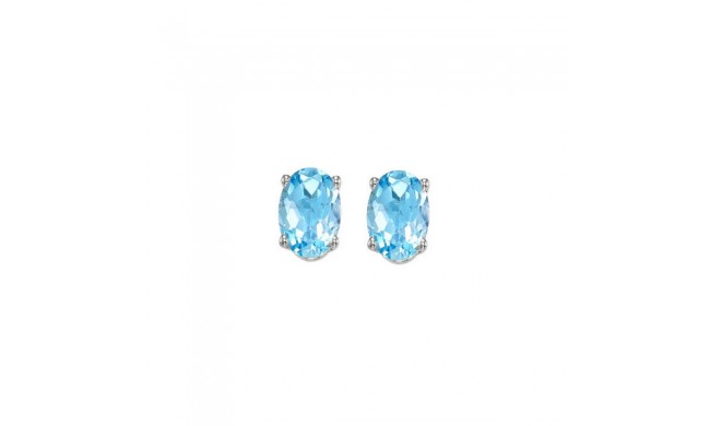Gems One 14Kt White Gold Blue Topaz (7/8 Ctw) Earring
