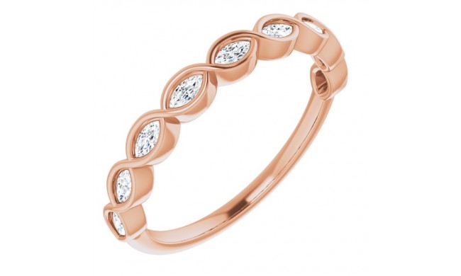 14K Rose 1/4 CTW Diamond Anniversary Band