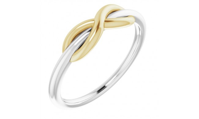 14K White & Yellow Infinity-Style Ring