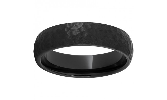 Black Diamond Ceramic Domed Band with Moon Finish