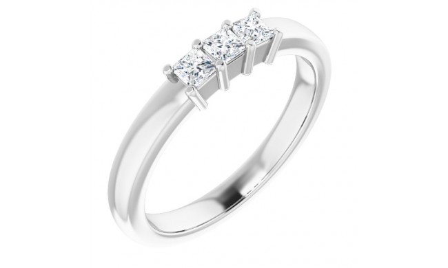 14K White 1/3 CTW Diamond Anniversary Band