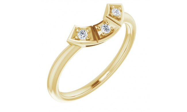 14K Yellow .06 CTW Diamond Matching Band