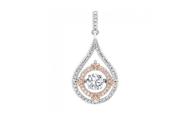 Gems One Silver Cubic Zirconia (1/20 Ctw) Pendant