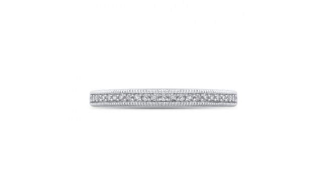 Shah Luxury 14K White Gold Round Diamond Half-Eternity Wedding Band