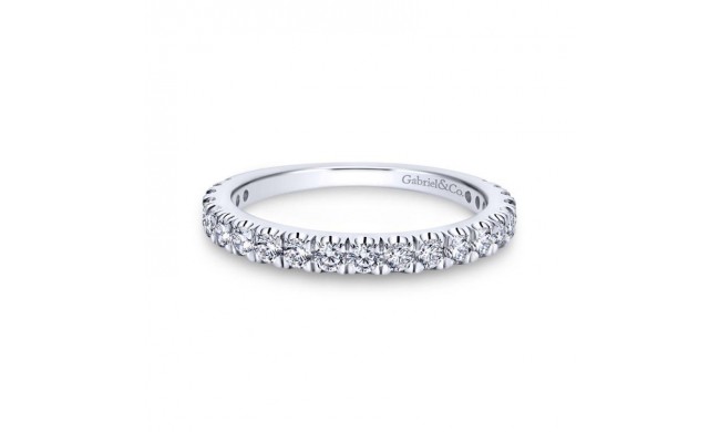 Gabriel & Co. 14k White Gold Contemporary Anniversary Wedding Band