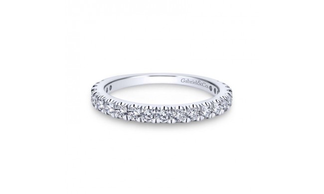 Gabriel & Co. 14k White Gold Contemporary Anniversary Wedding Band