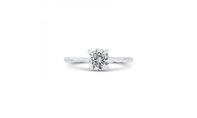 Shah Luxury 14K White Gold Diamond Engagement Ring (Semi-Mount)