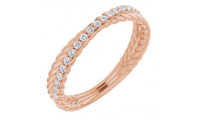 14K Rose 1/5 CTW Diamond Anniversary Band