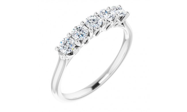 14K White 1/2 CTW Diamond Anniversary Band