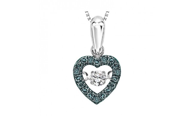 Gems One 14KT White Gold & Diamond Rhythm Of Love Neckwear Pendant  - 1/5 ctw