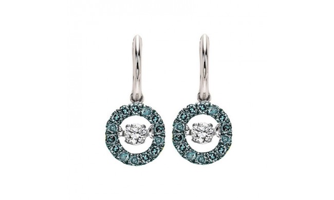 Gems One 14KT White Gold & Diamond Rhythm Of Love Fashion Earrings  - 1/5 ctw