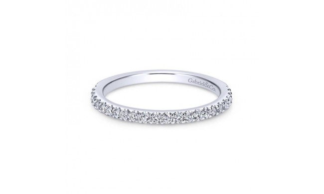 Gabriel & Co. 14k White Gold Contemporary Anniversary Wedding Band