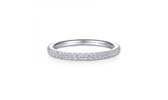 Gabriel & Co. 14k White Gold Contemporary Anniversary Wedding Band