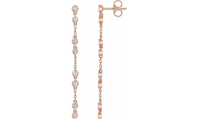 14K Rose 1/3 CTW Diamond Chain Earrings