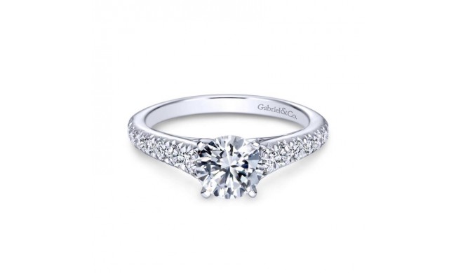 Gabriel & Co. 14k White Gold Contemporary Straight Engagement Ring