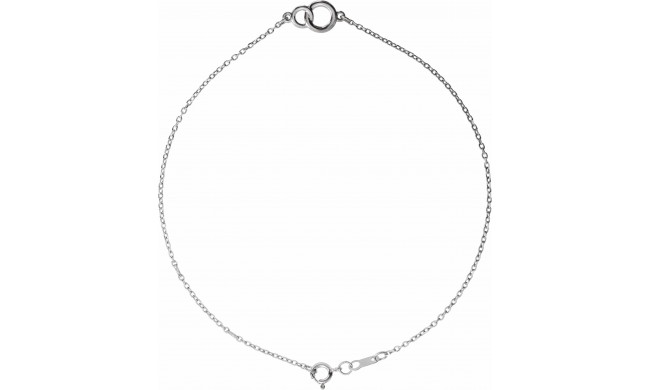 14K White Interlocking Circle Bracelet