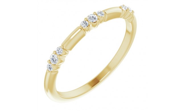 14K Yellow 1/10 CTW Diamond Stackable Ring