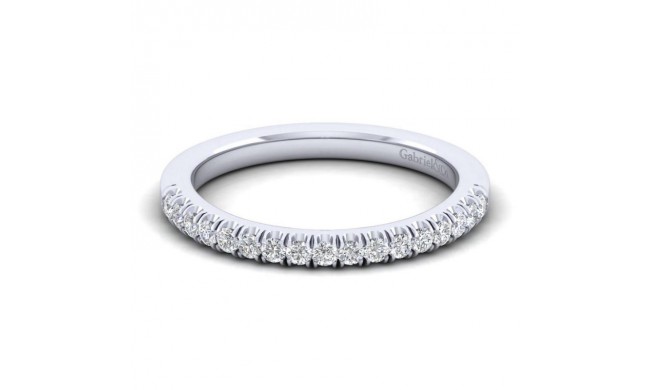 Gabriel & Co. 14k White Gold Contemporary Anniversary Wedding Band