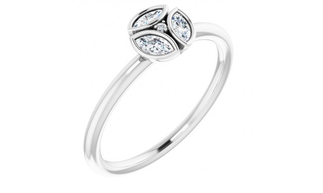 14K White 1/5 CTW Diamond Ring