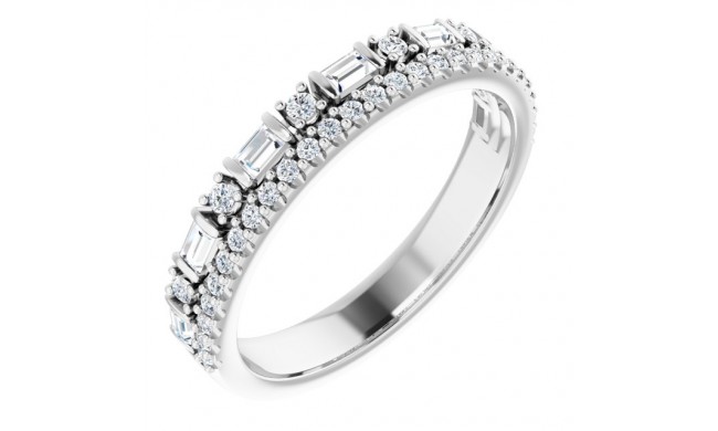 14K White 1/2 CTW Diamond Anniversary Band