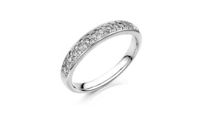 14K White Gold 0.26ct Diamond Women's Wedding Band